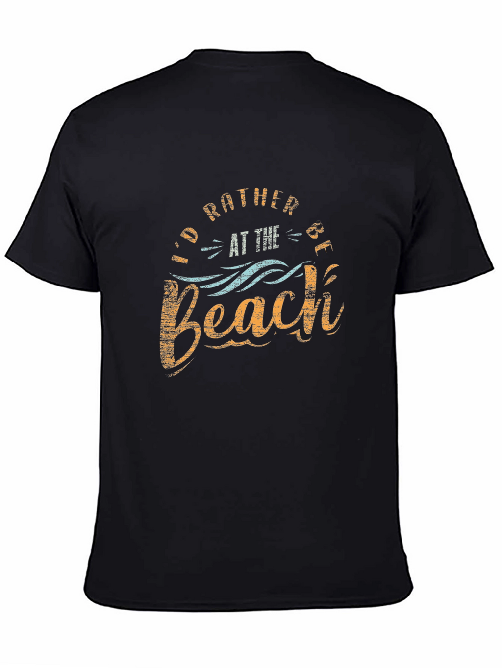 Id Rather Be at the Beach Black T-Shirt