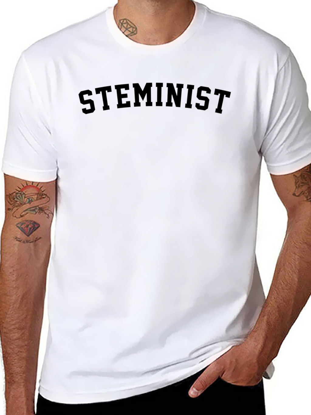 STEMINIST T-Shirt - Black Unisex Crew Neck Tee