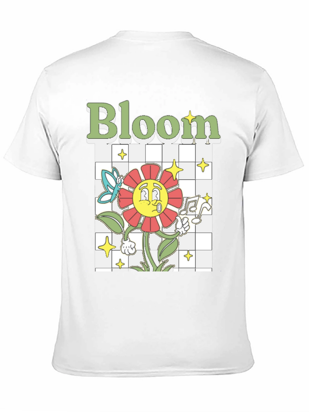 Bloom Graphic Tee - Retro Cartoon Flower T-Shirt