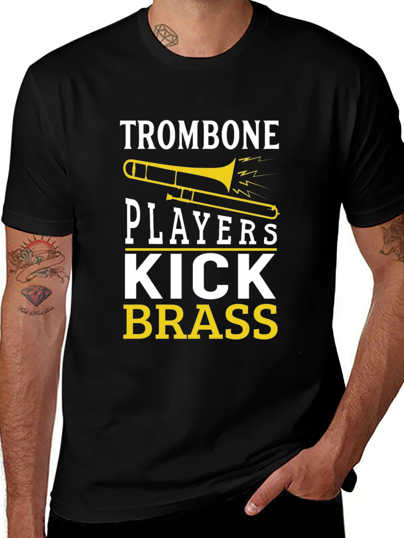 Trombone Players Kick Brass Graphic T-Shirt