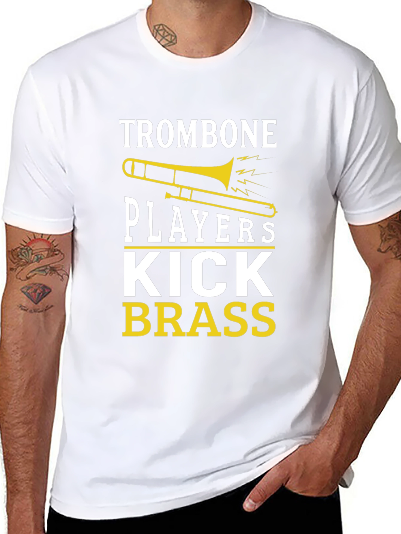 Trombone Players Kick Brass Graphic T-Shirt