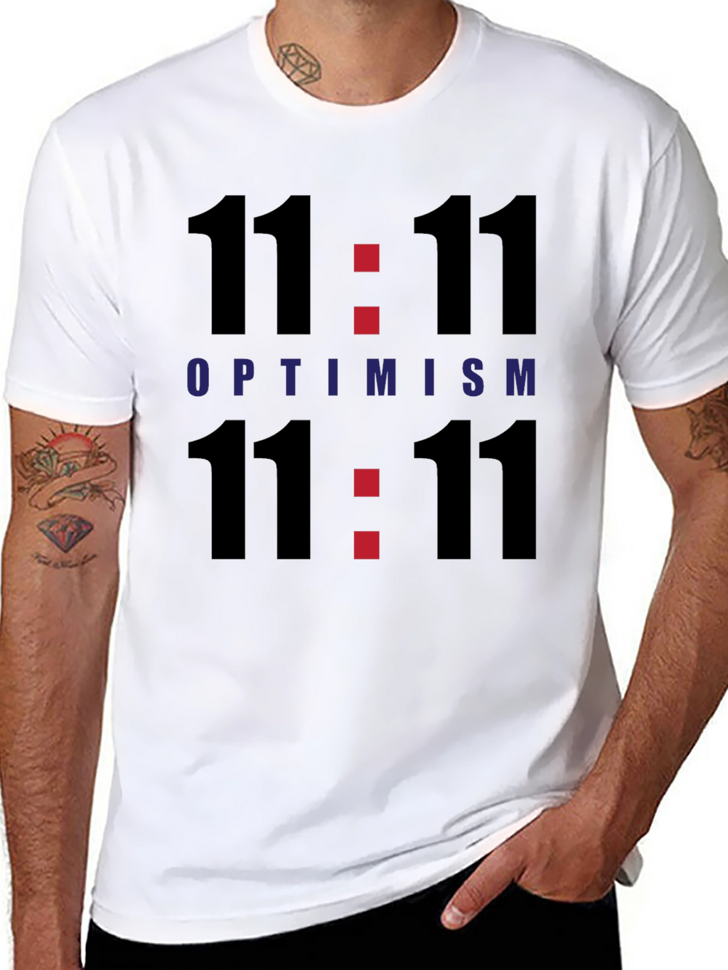 11:11 Optimism Graphic Print Mens T-Shirt