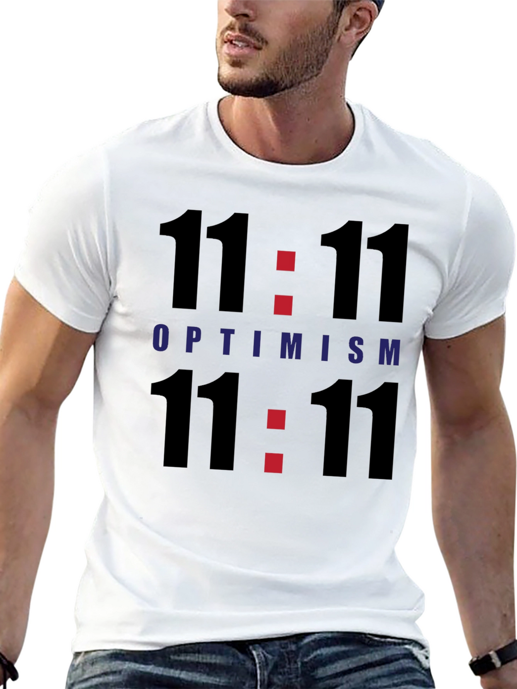 11:11 Optimism Graphic Print Mens T-Shirt
