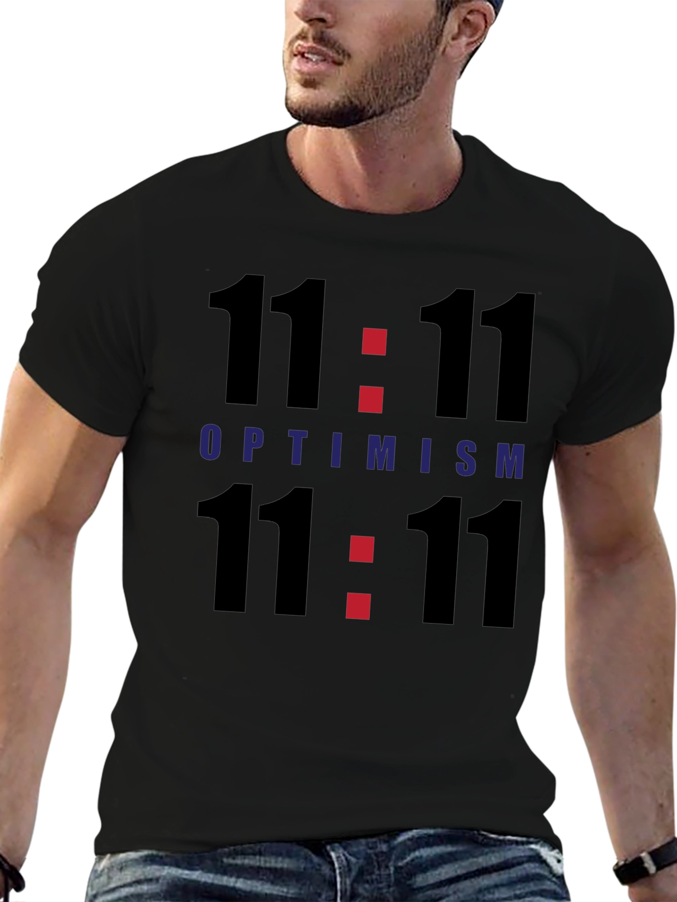11:11 Optimism Graphic Print Mens T-Shirt