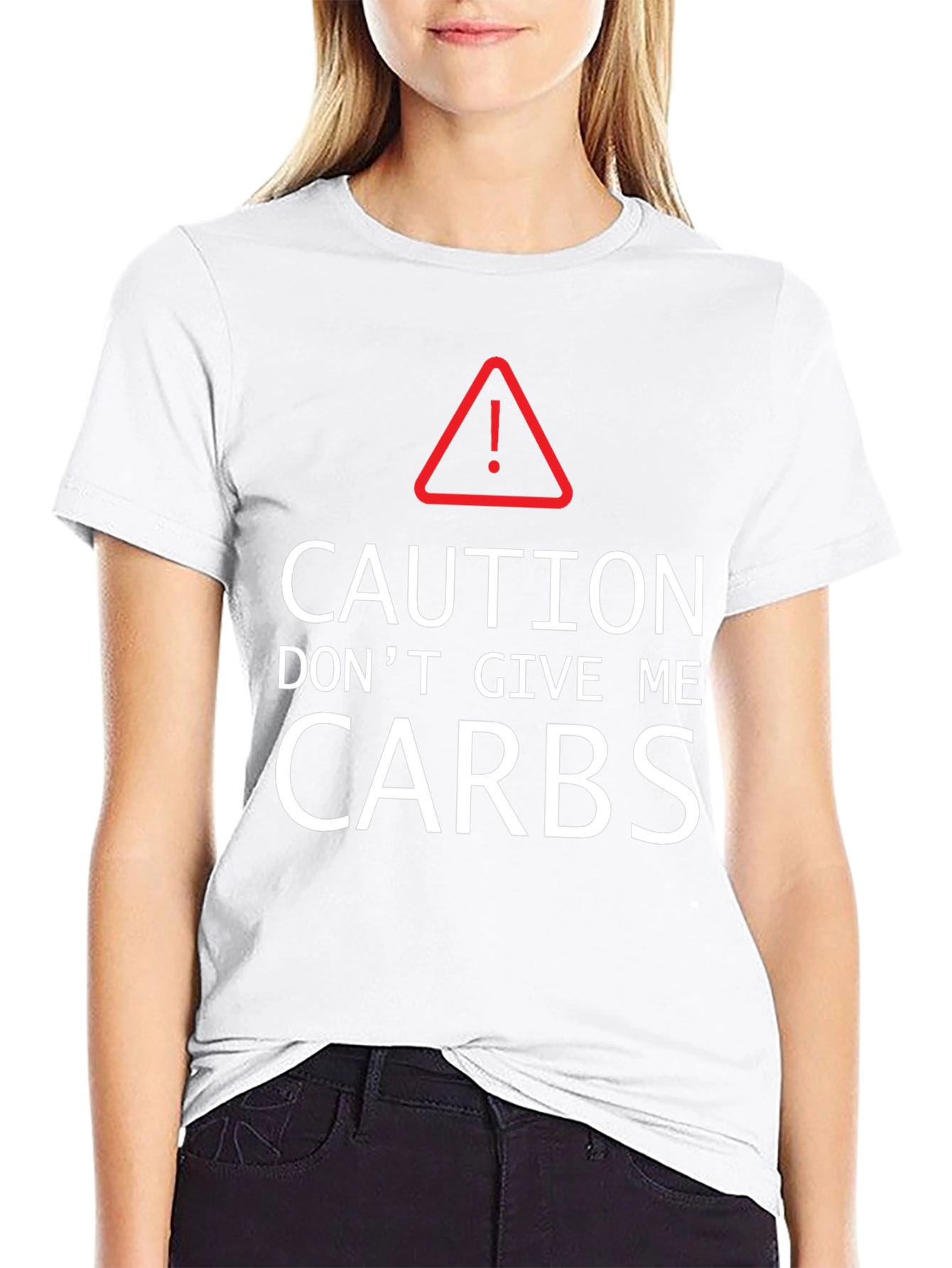 Caution Dont Give Me Carbs Graphic Tee