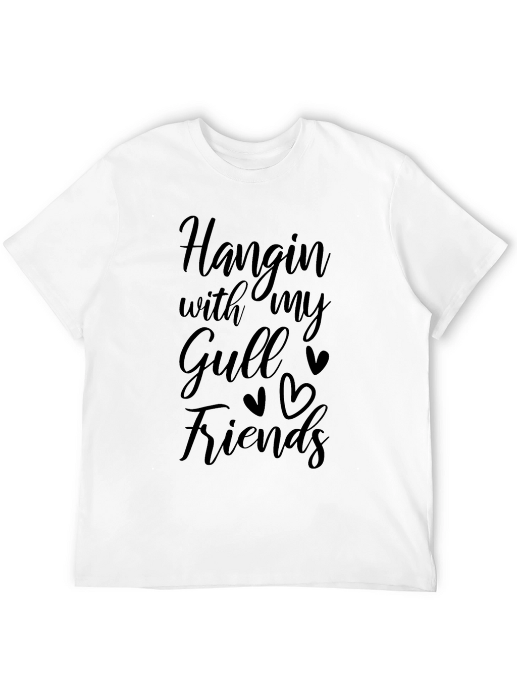 Hangin with my Gull Friends Black T-Shirt