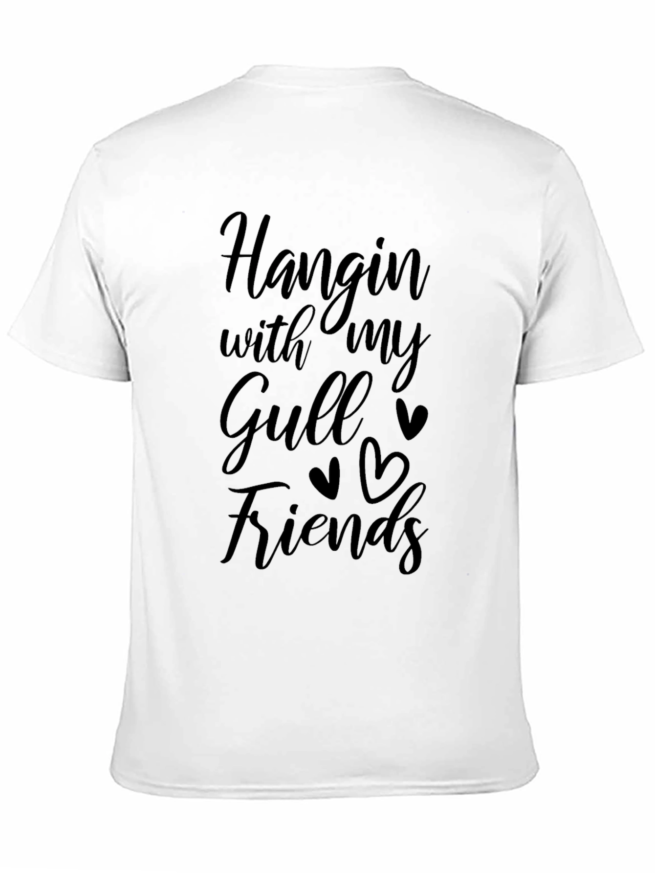 Hangin with my Gull Friends Black T-Shirt