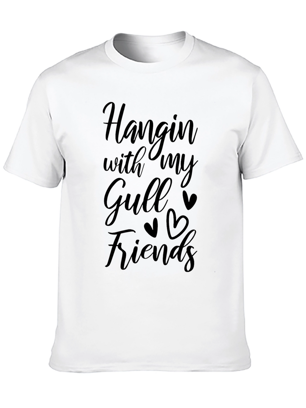 Hangin with my Gull Friends Black T-Shirt