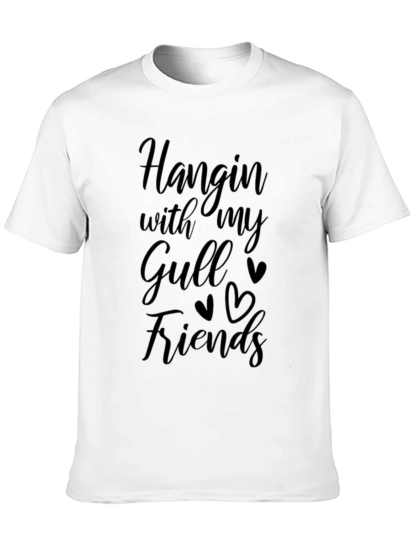 Hangin with my Gull Friends Black T-Shirt