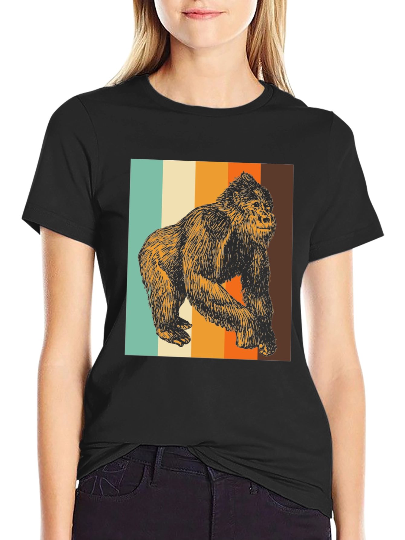 Retro Gorilla Graphic Tee - Cool Animal T-Shirt