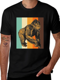 Retro Gorilla Graphic Tee - Cool Animal T-Shirt