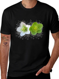 Floral Graphic Black Tee