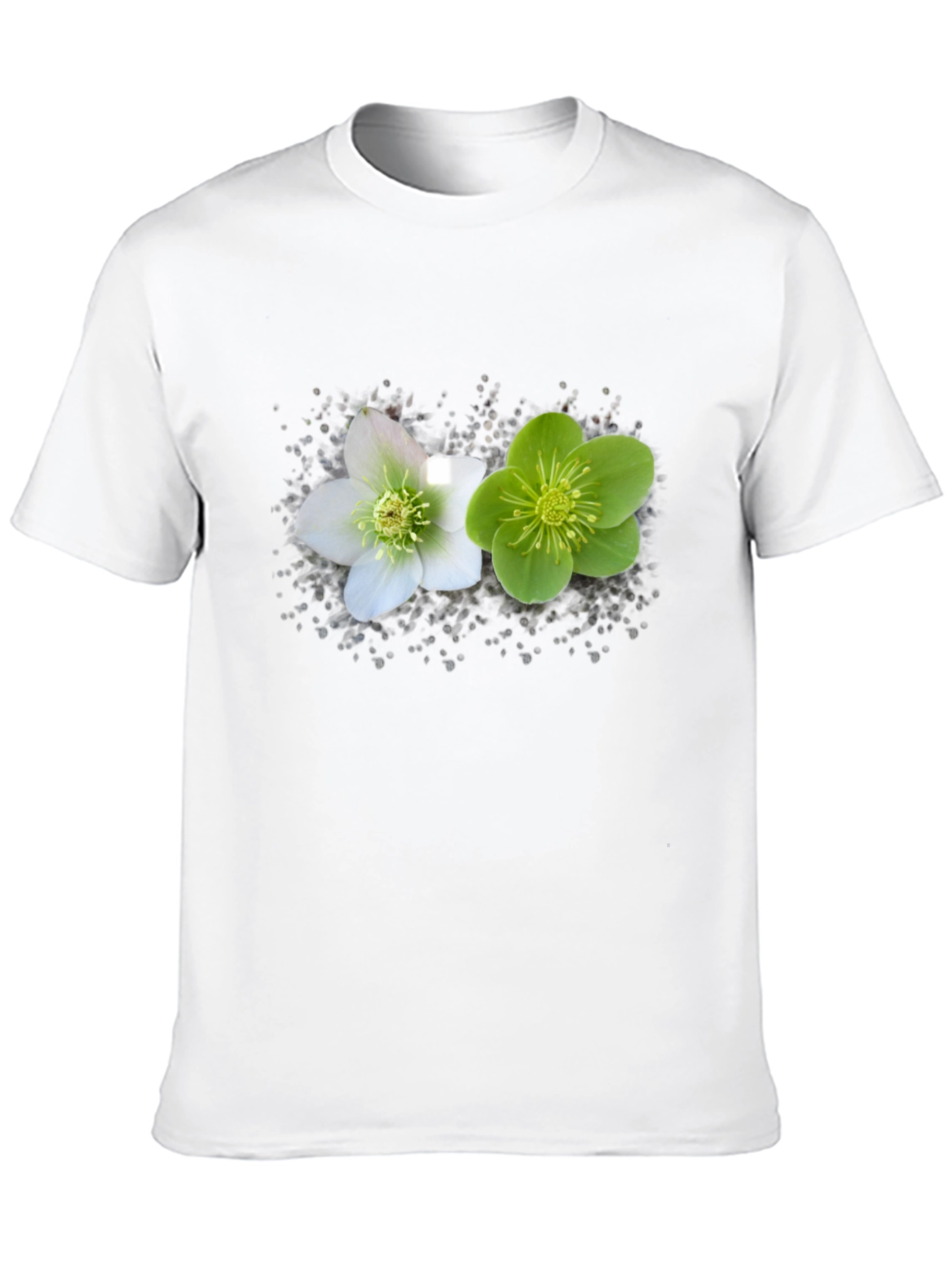 Floral Graphic Black Tee