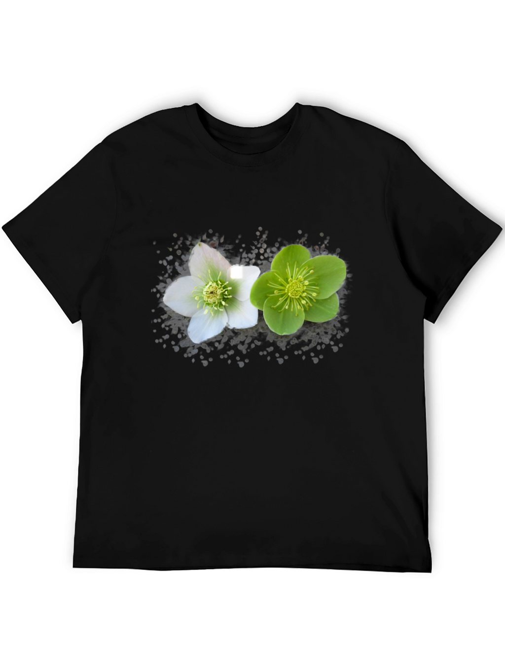 Floral Graphic Black Tee