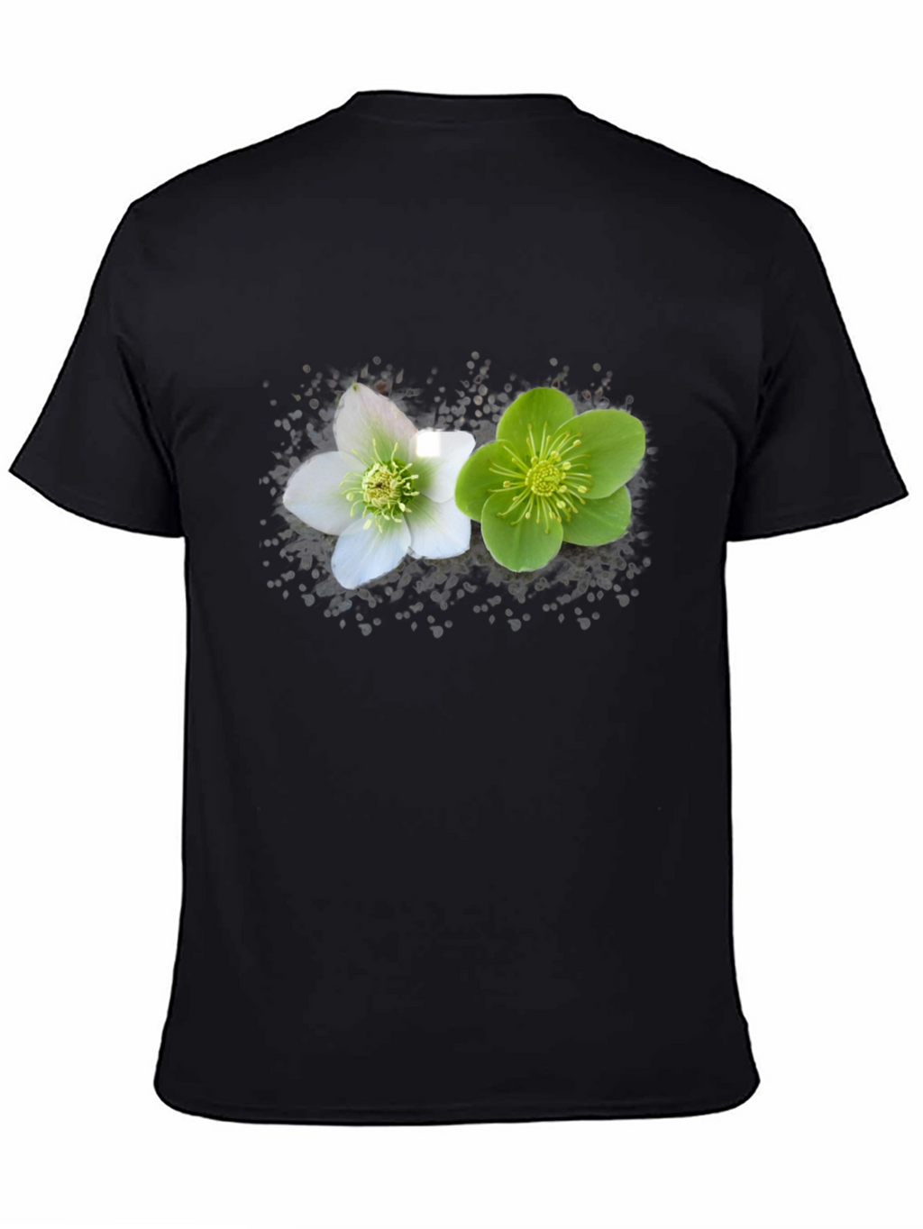 Floral Graphic Black Tee
