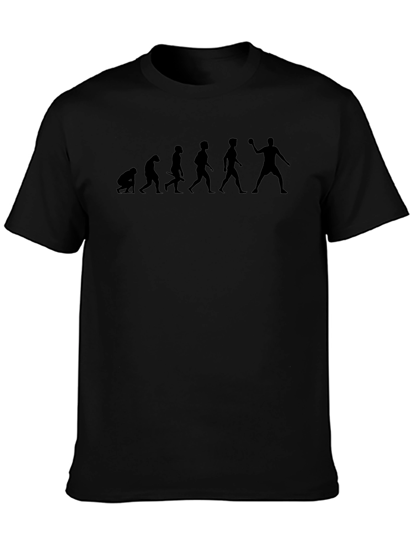 Evolution of Handball Black T-Shirt