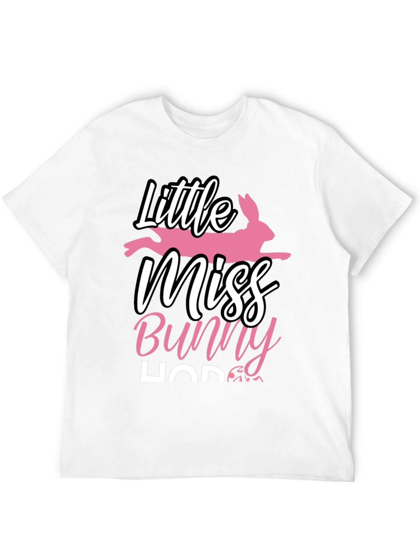 Little Miss Bunny Hop Black T-Shirt