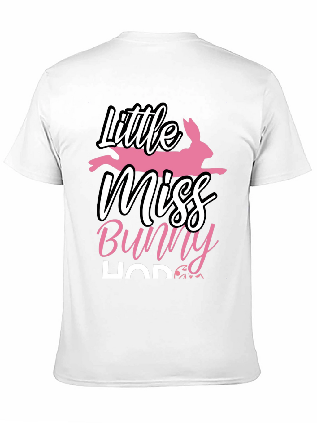 Little Miss Bunny Hop Black T-Shirt