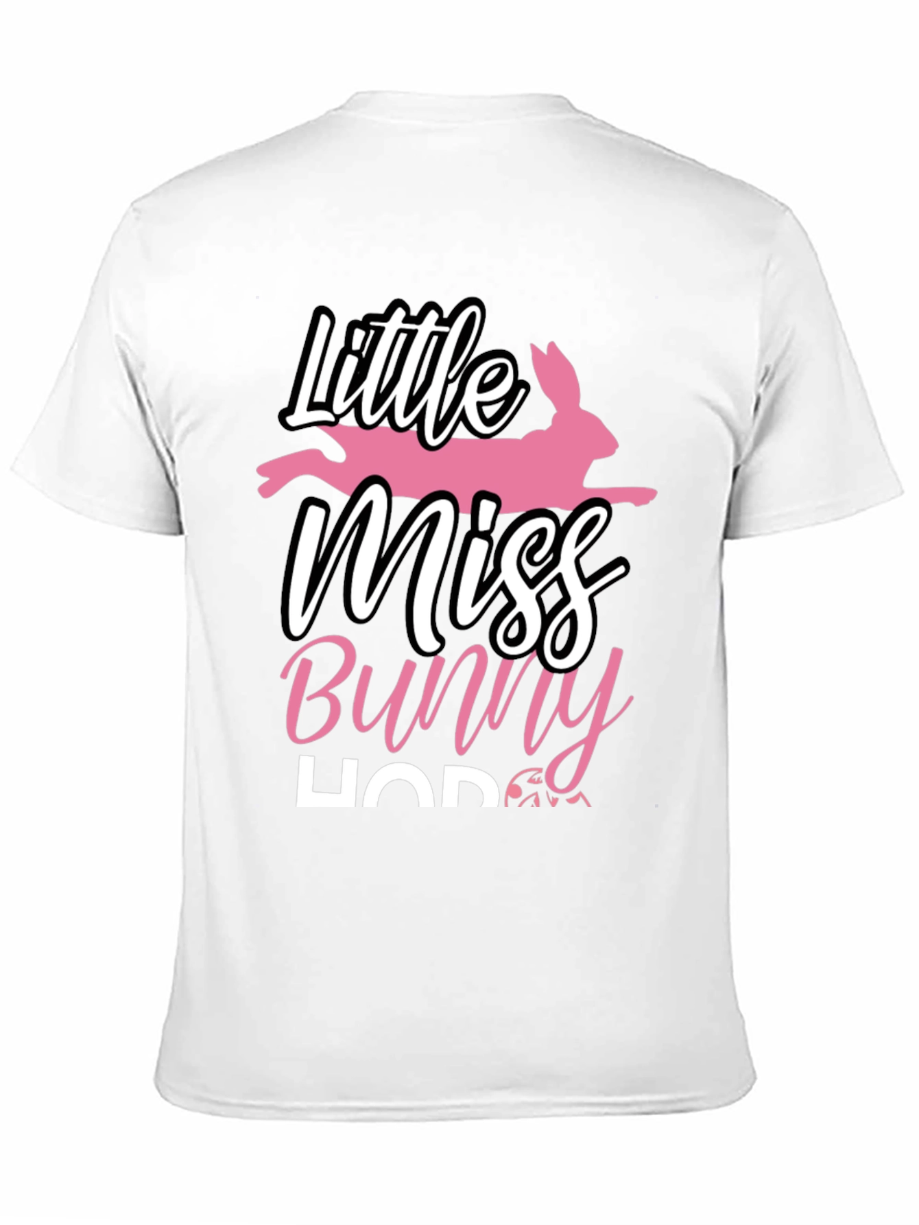 Little Miss Bunny Hop Black T-Shirt