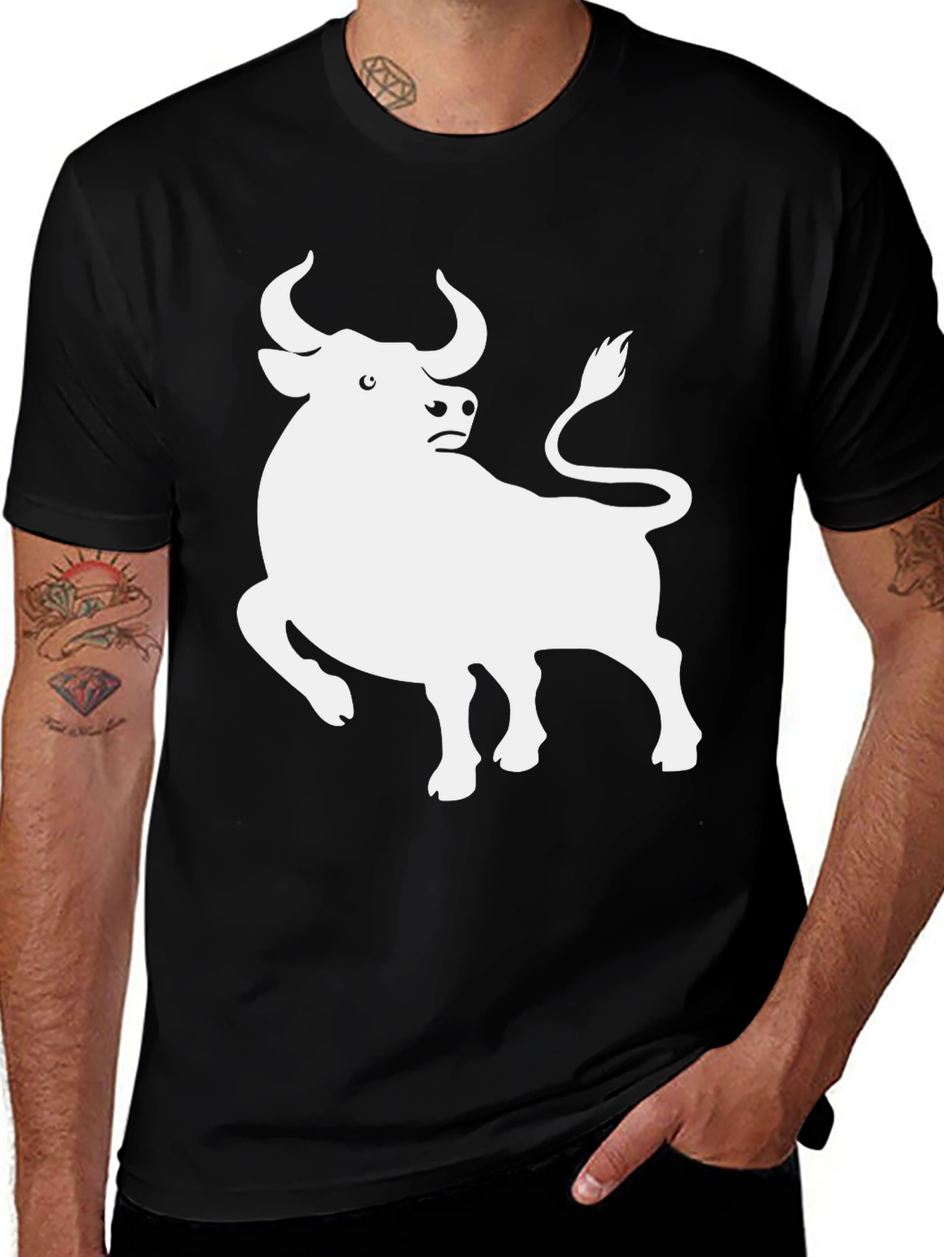 Bull Graphic Tee - Classic Black T-Shirt