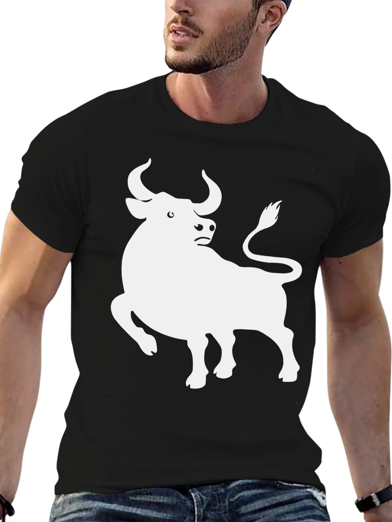 Bull Graphic Tee - Classic Black T-Shirt