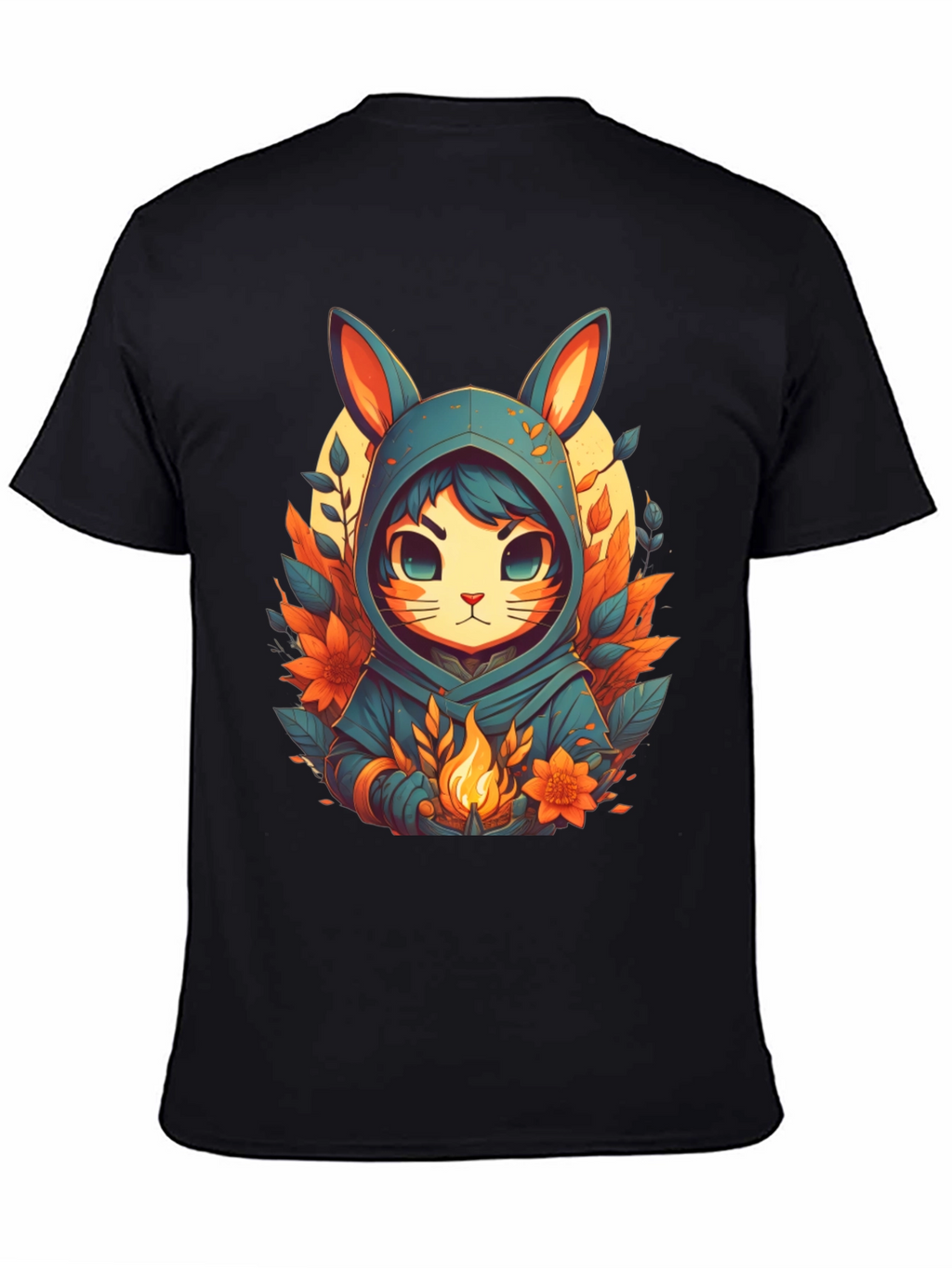 Anime Rabbit Hooded T-Shirt