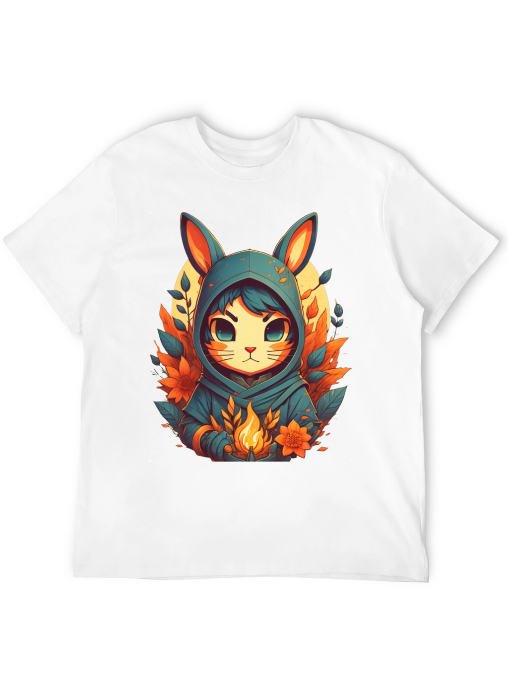 Anime Rabbit Hooded T-Shirt