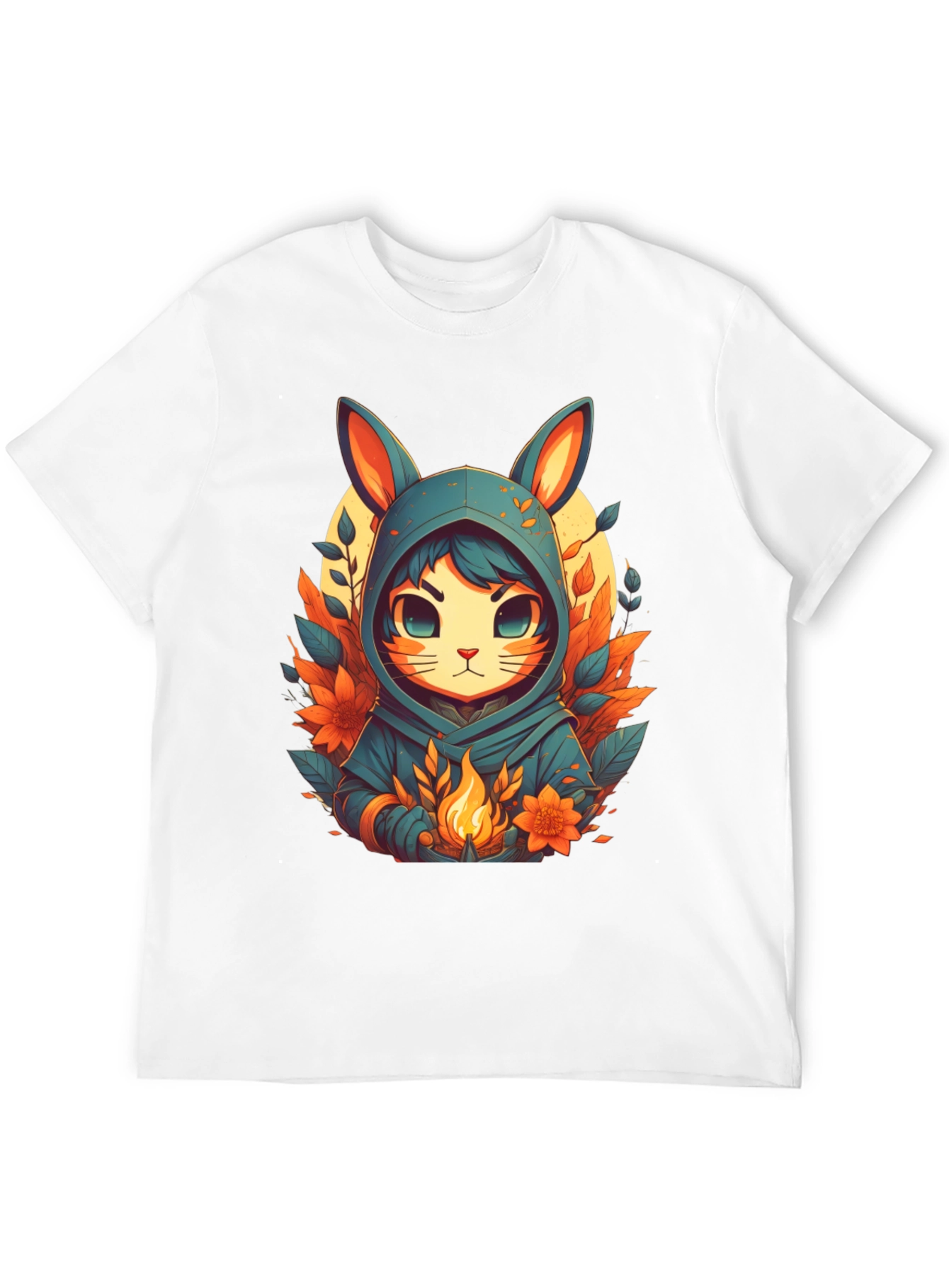 Anime Rabbit Hooded T-Shirt