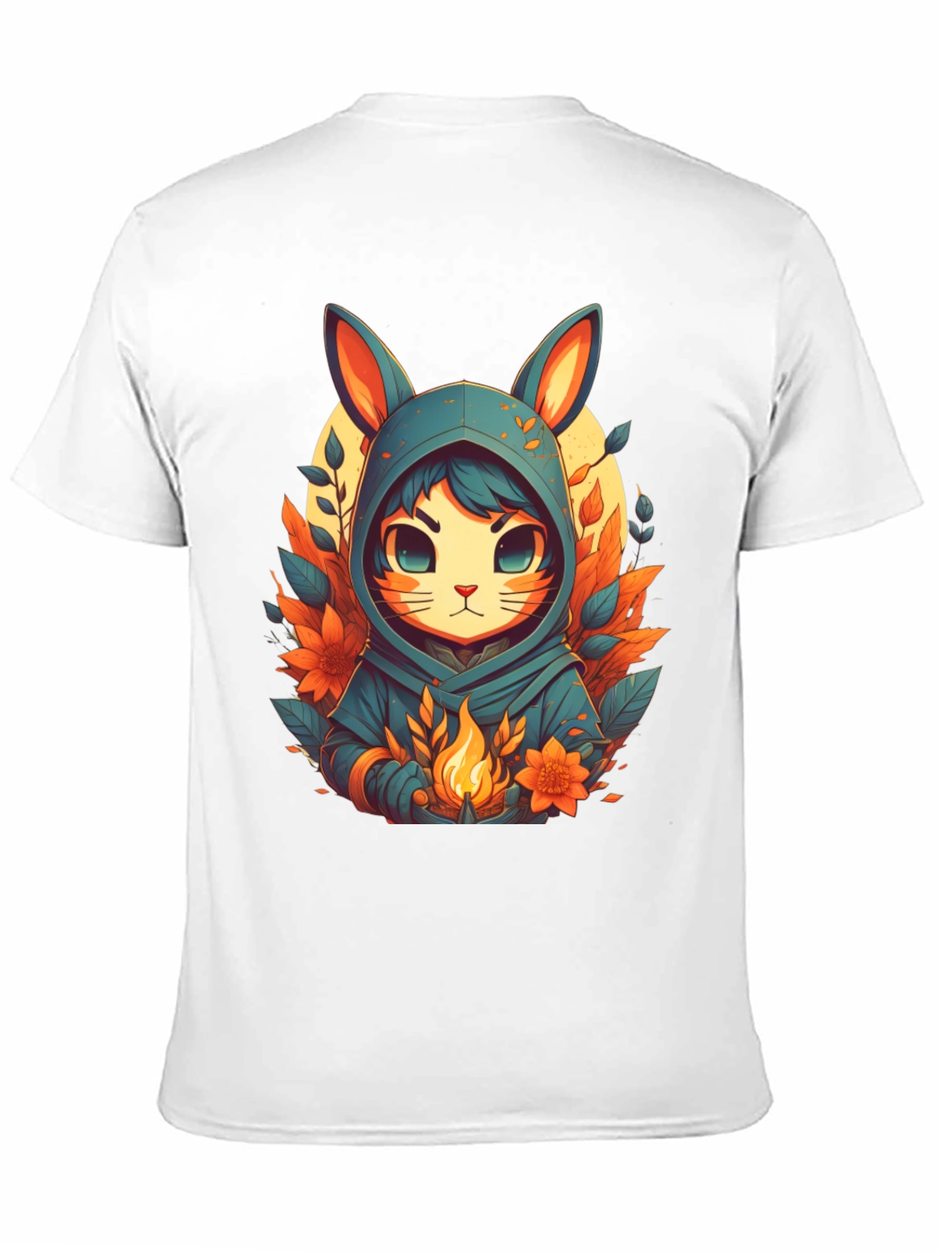 Anime Rabbit Hooded T-Shirt