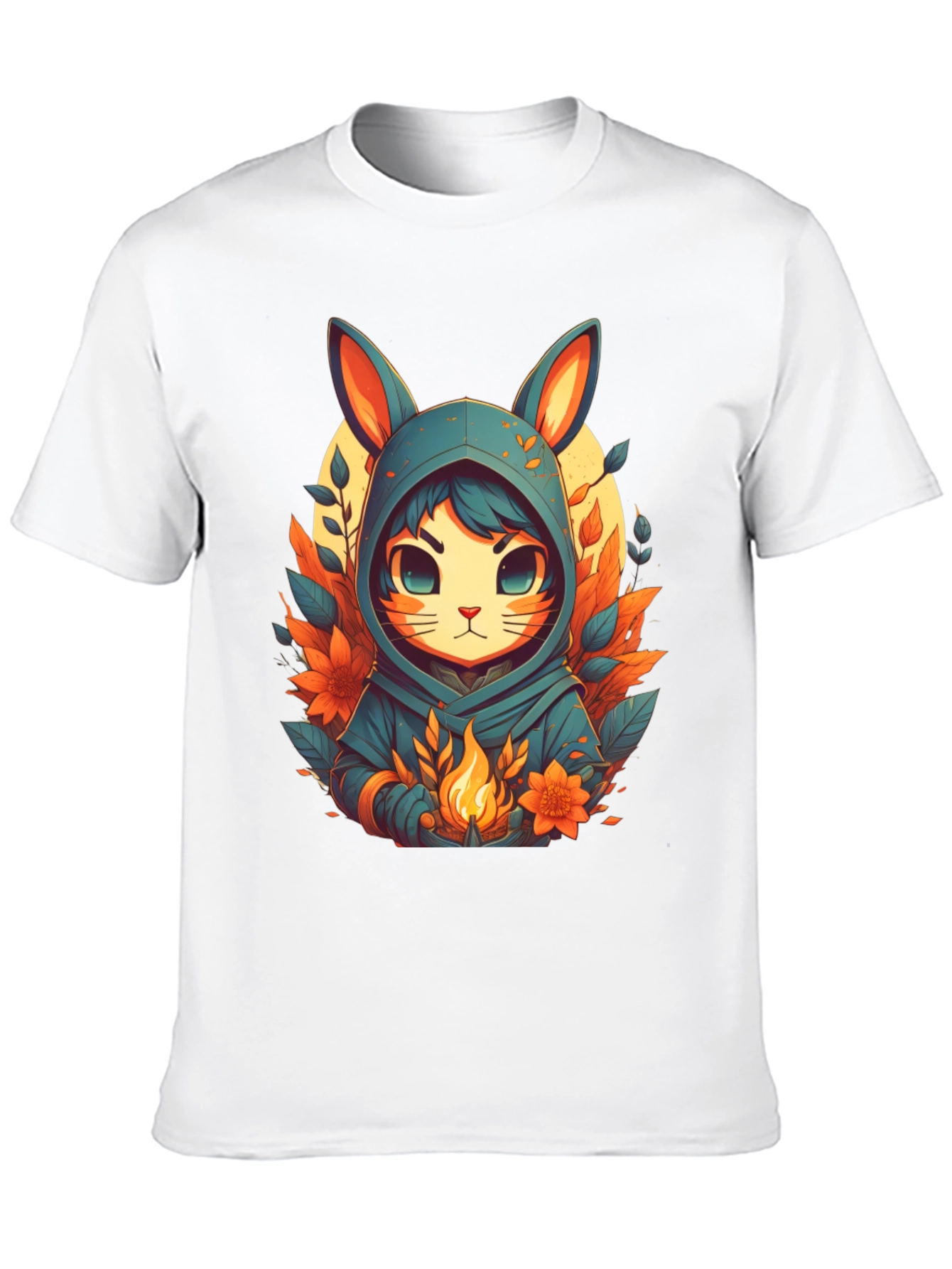 Anime Rabbit Hooded T-Shirt