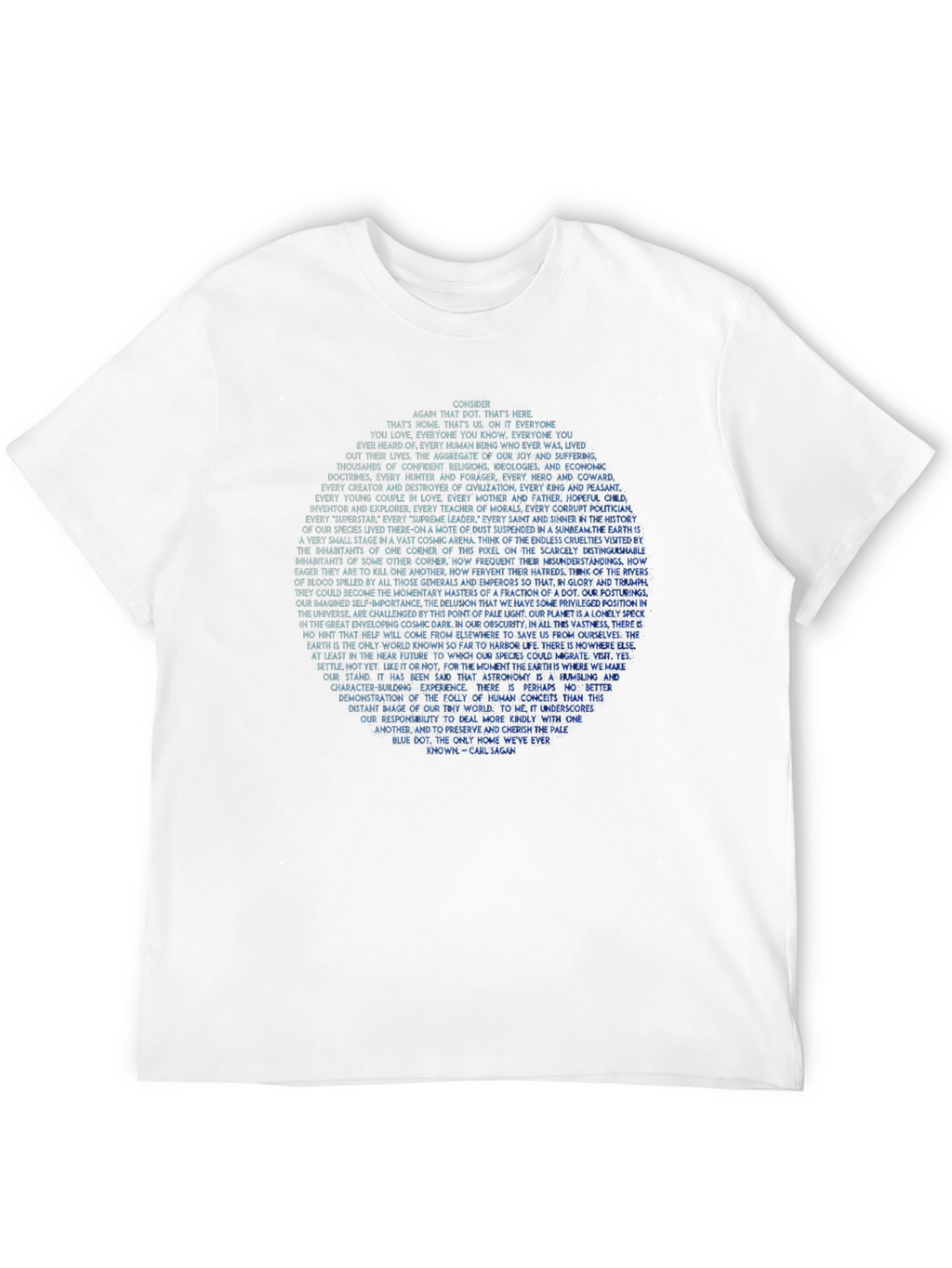 Pale Blue Dot Graphic Tee - Carl Sagan Quote