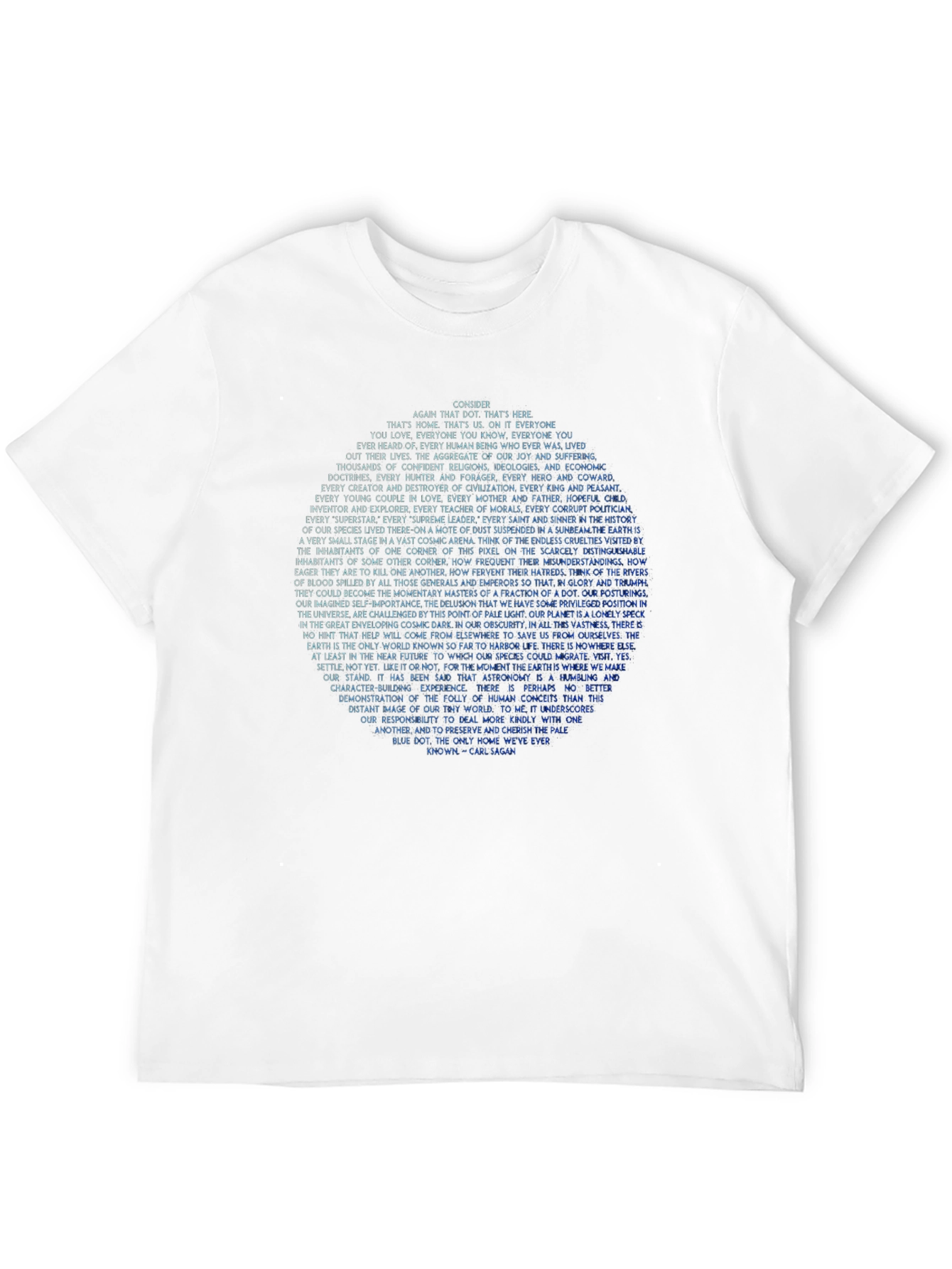 Pale Blue Dot Graphic Tee - Carl Sagan Quote