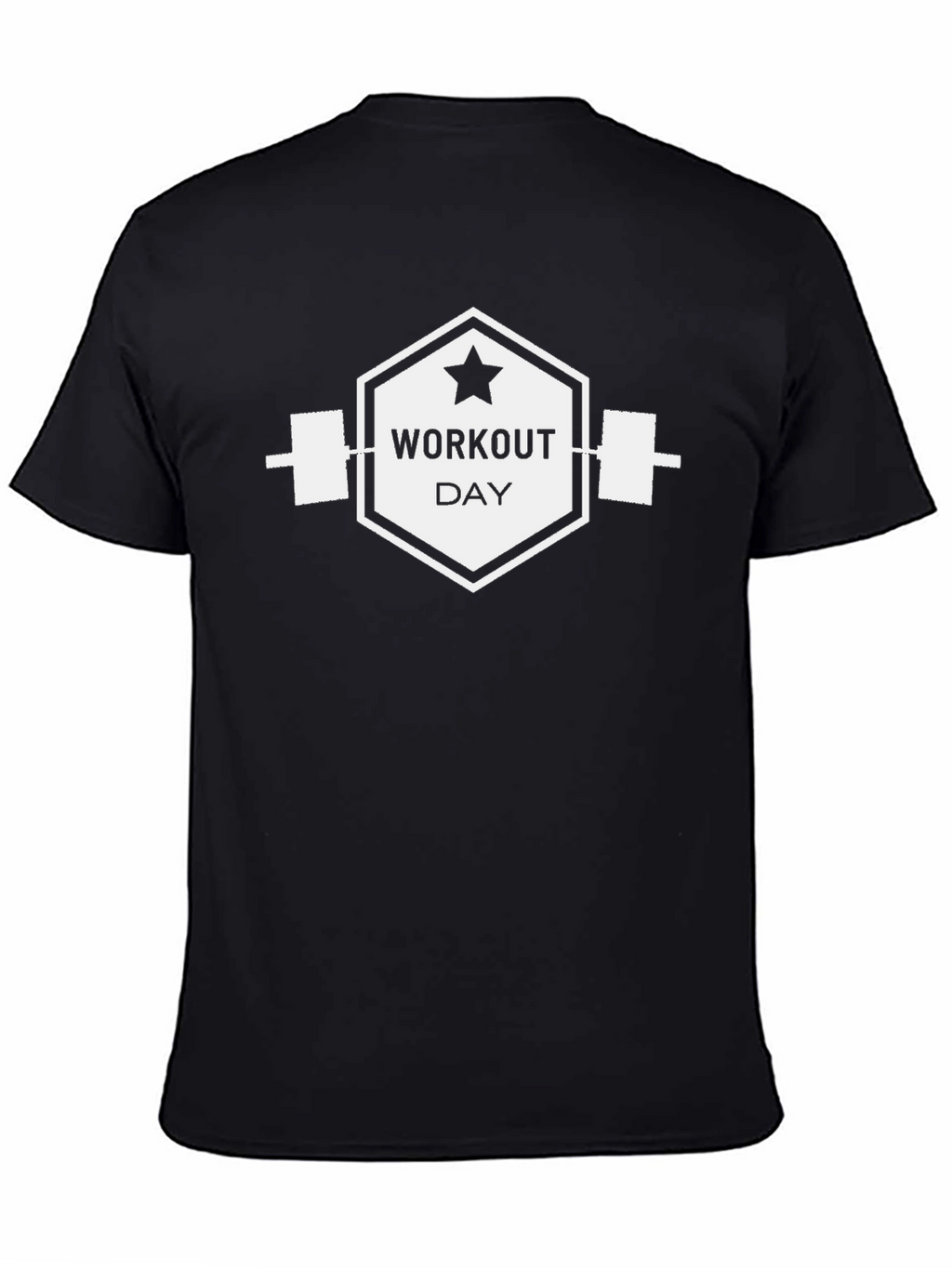 Workout Day Black Graphic Tee - Gym Motivation