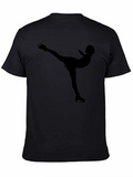 Figure Skating Silhouette Tee - Stylish Black Shirt