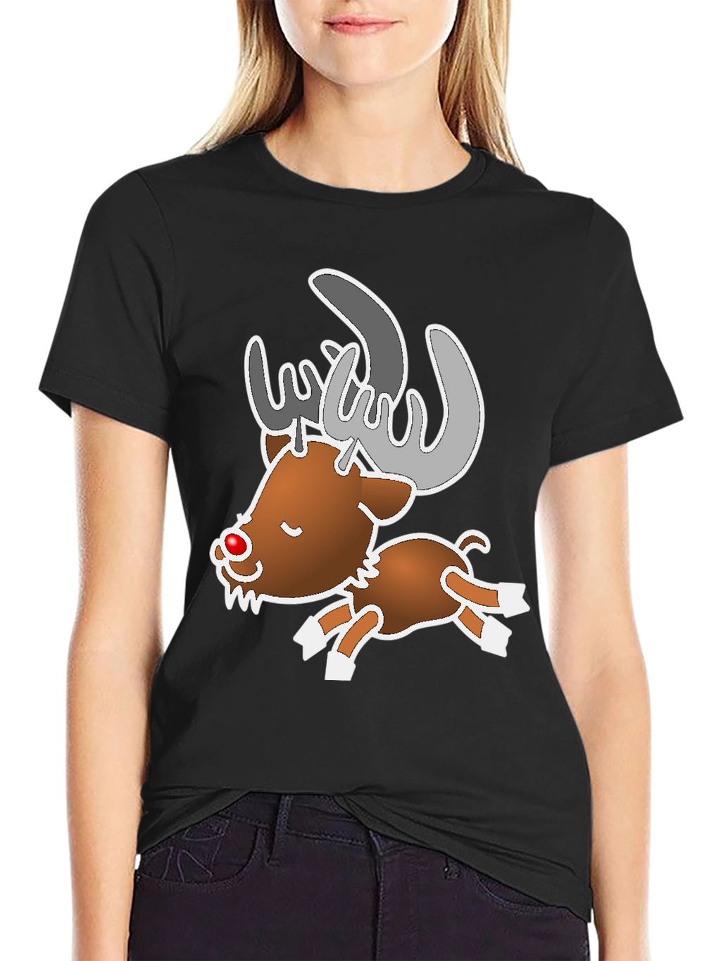 Reindeer Graphic Tee - Holiday Fun