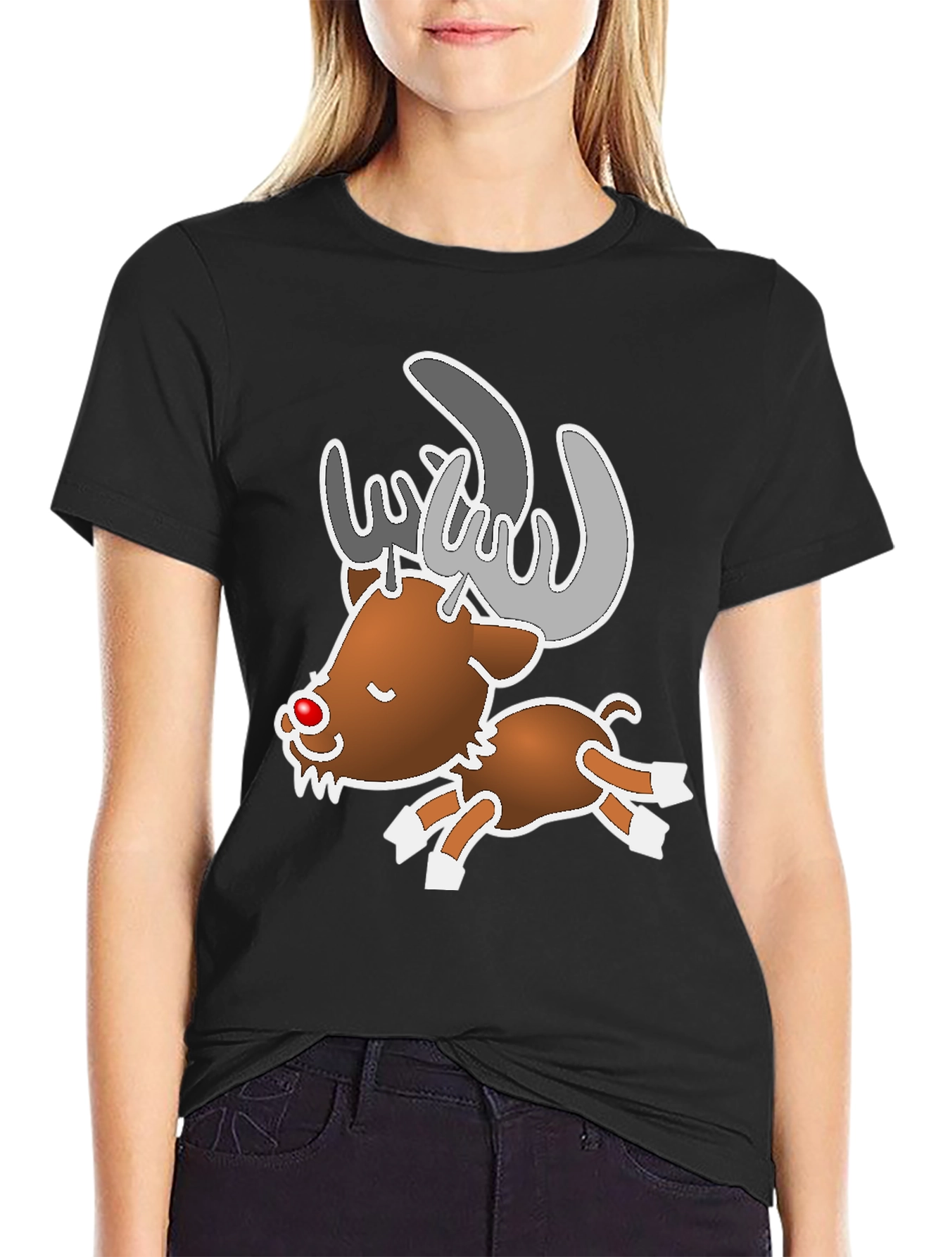 Reindeer Graphic Tee - Holiday Fun