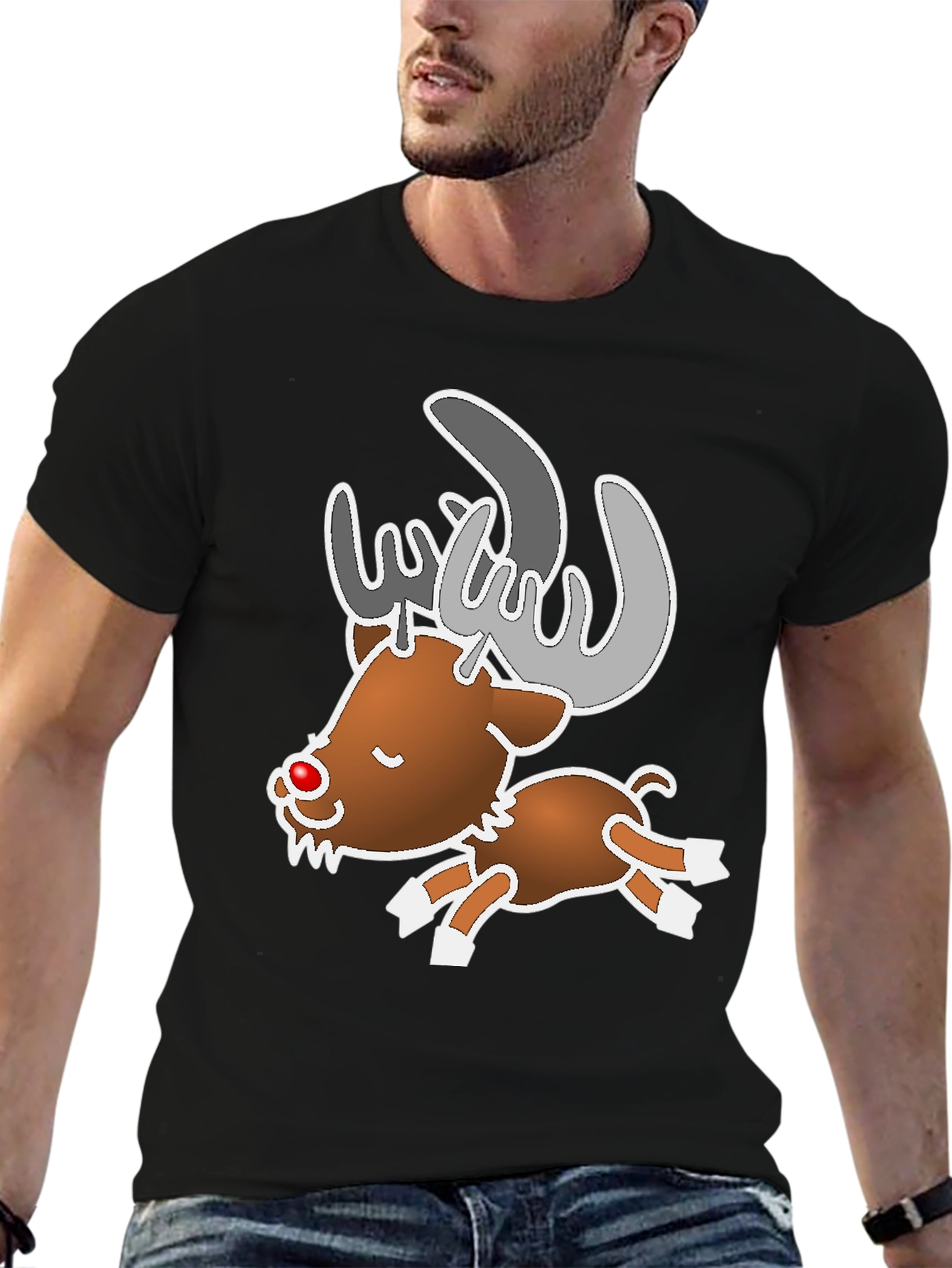 Reindeer Graphic Tee - Holiday Fun