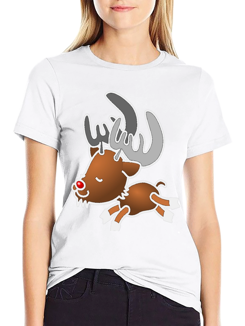 Reindeer Graphic Tee - Holiday Fun