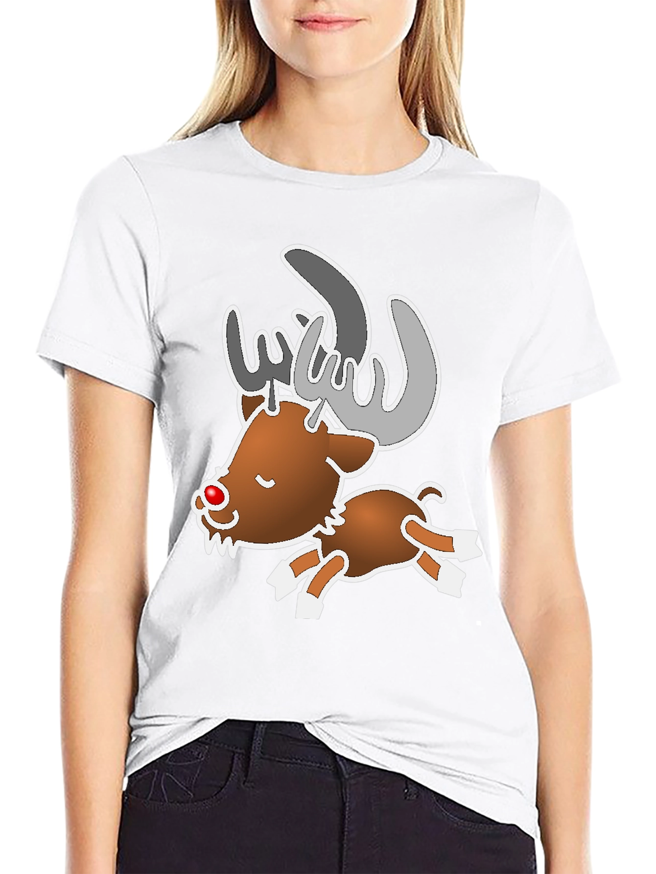 Reindeer Graphic Tee - Holiday Fun