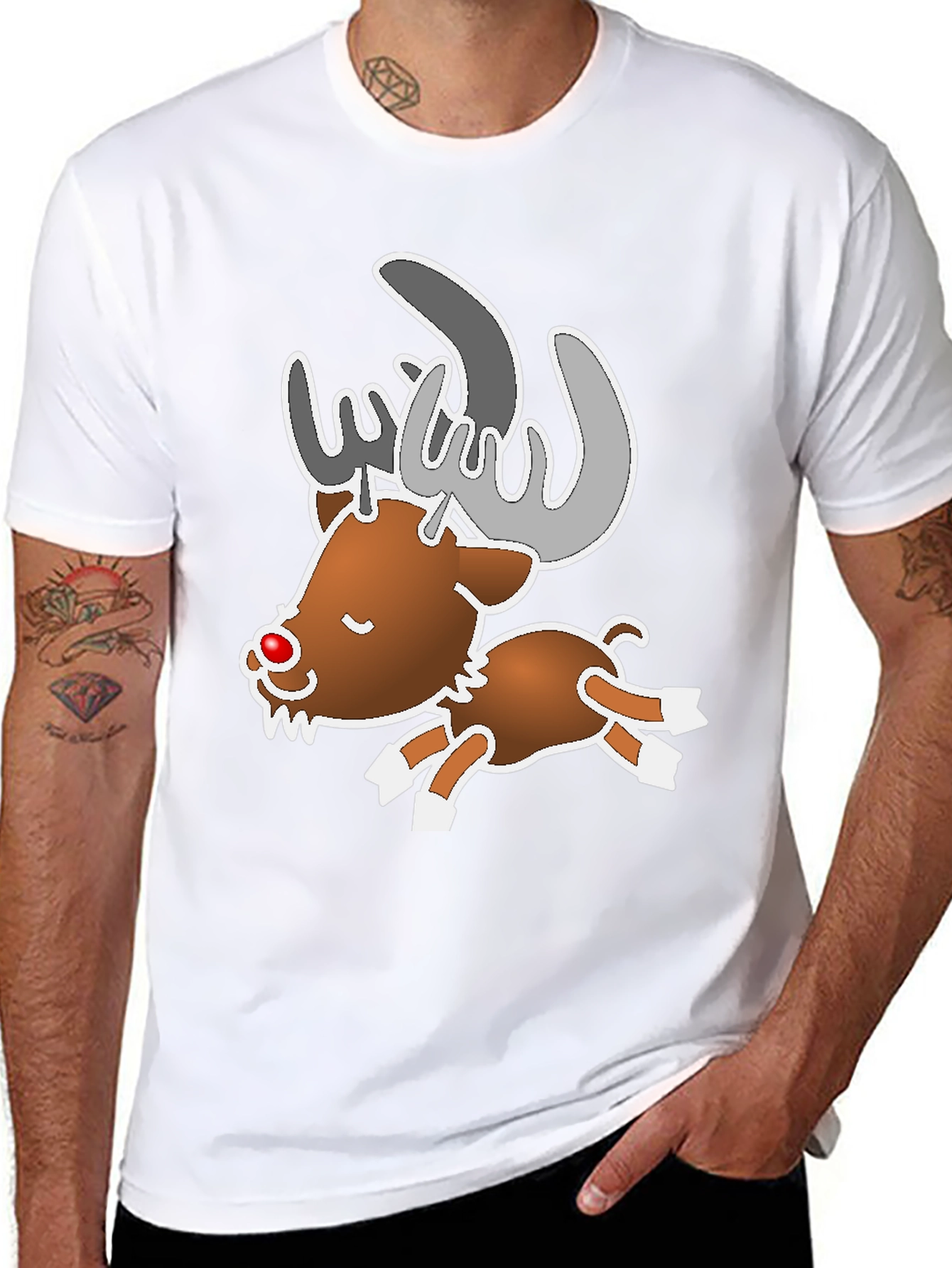 Reindeer Graphic Tee - Holiday Fun