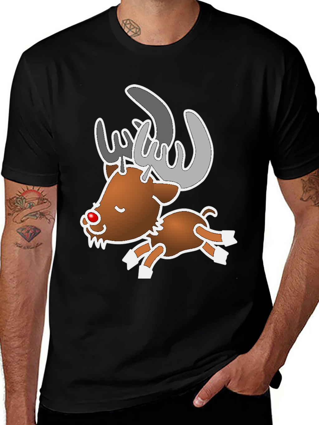 Reindeer Graphic Tee - Holiday Fun