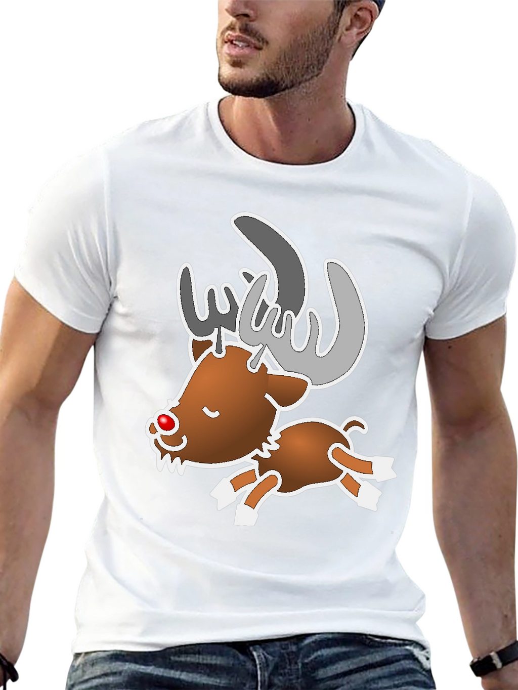 Reindeer Graphic Tee - Holiday Fun