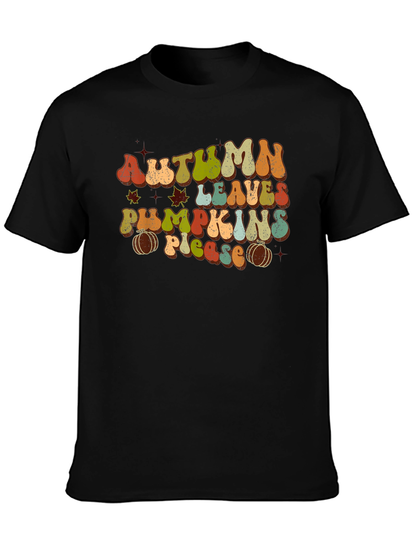 Autumn Leaves Pumpkins Please T-Shirt