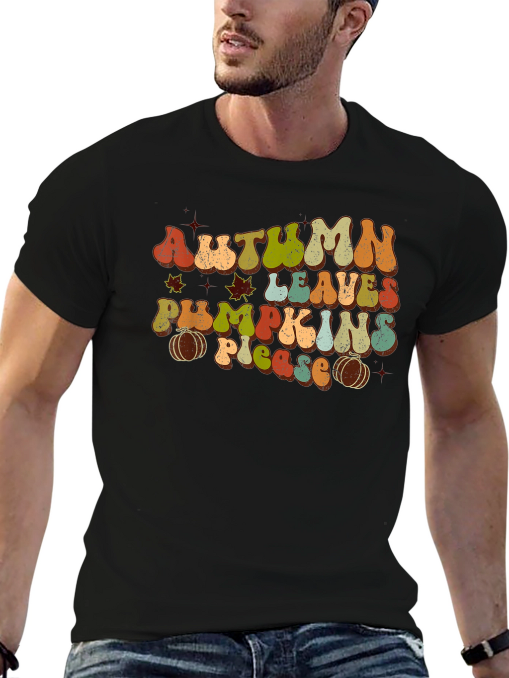 Autumn Leaves Pumpkins Please T-Shirt