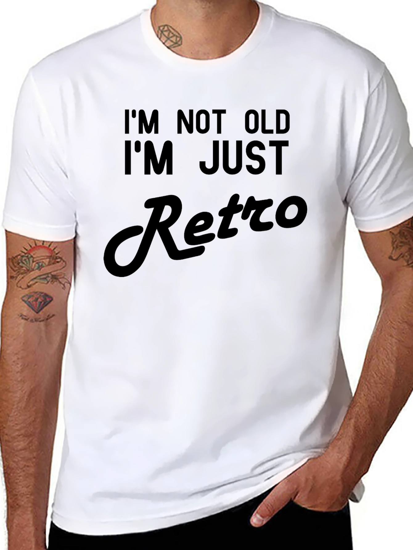 Im Not Old Im Retro Black T-Shirt