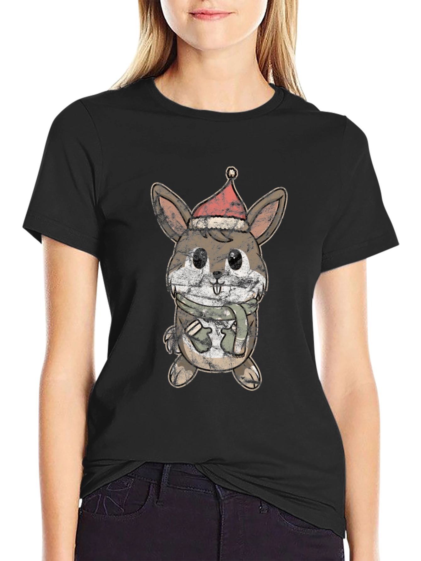 Festive Bunny T-Shirt - Holiday Cheer