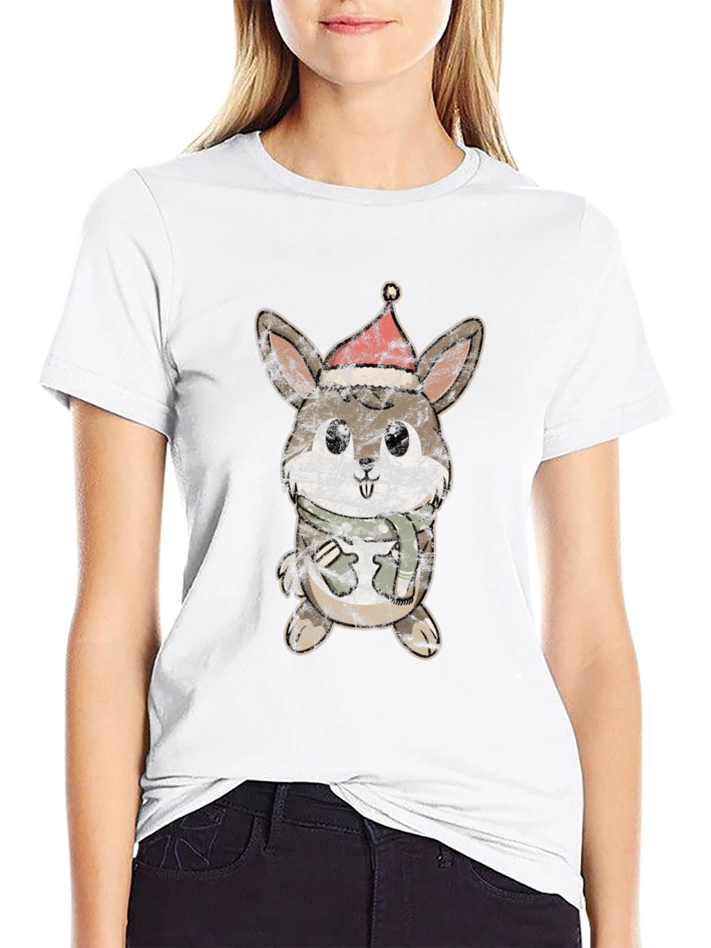 Festive Bunny T-Shirt - Holiday Cheer