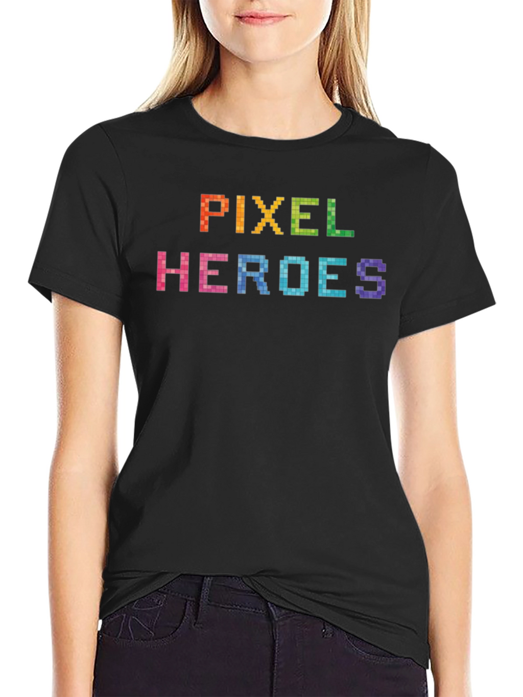 Pixel Heroes Graphic T-Shirt - Black