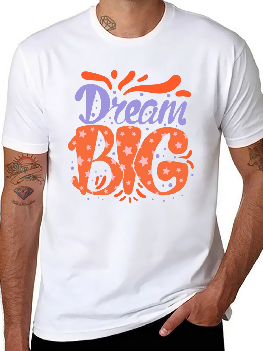 Dream Big Graphic Tee - Trendy Mens Black T-Shirt
