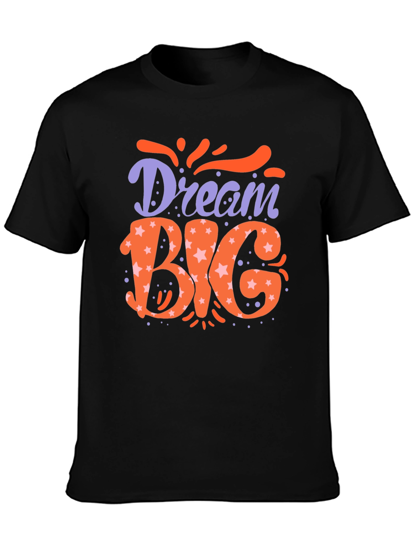 Dream Big Graphic Tee - Trendy Mens Black T-Shirt
